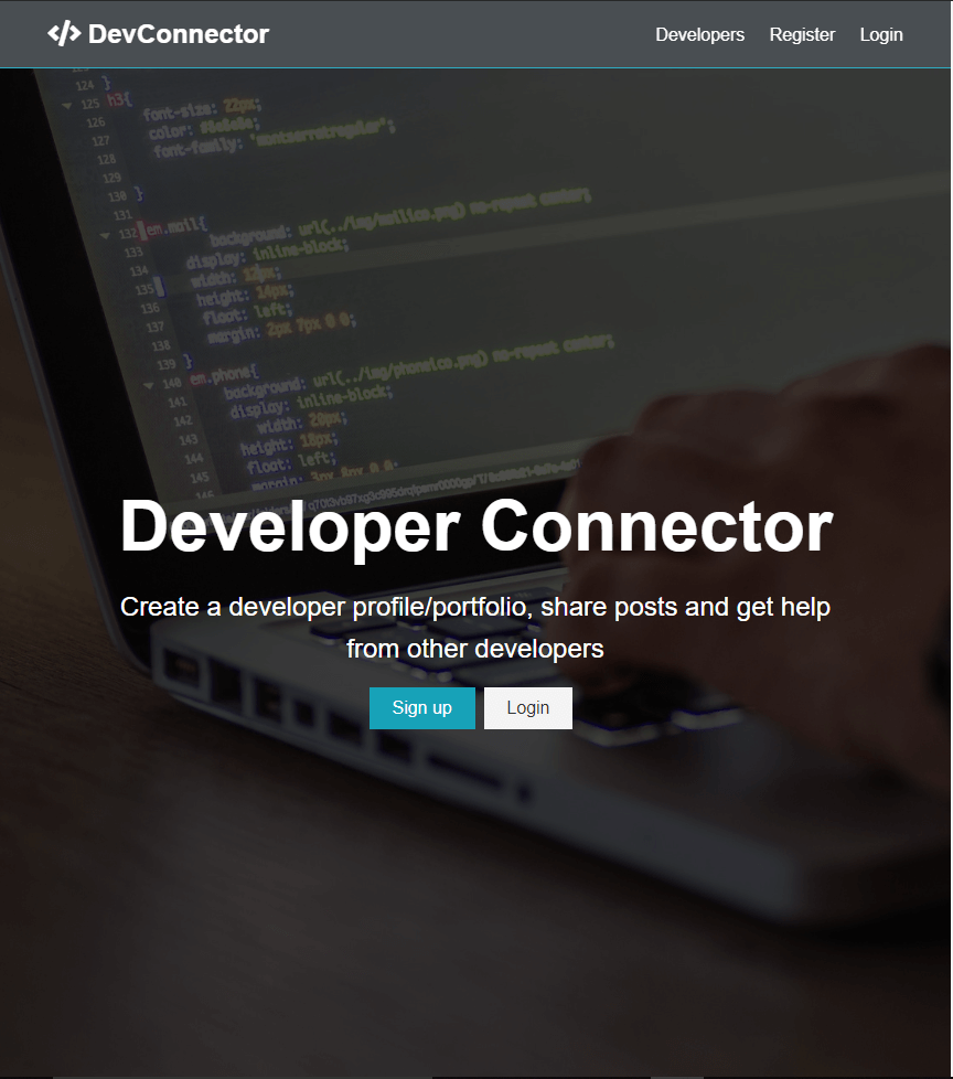 Devconnector Project poster